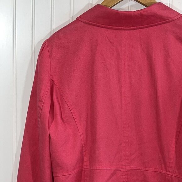 SANDRO Pink Button Pea Coat Women's Medium Pockets Lined - Picture 10 of 10